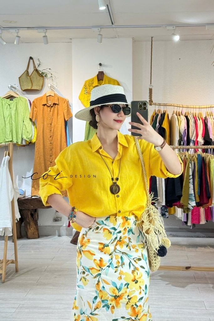 Chân váy đuôi cá xẻ tà Cói Design