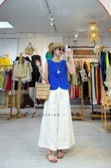 Áo sát nách xoắn eo linen tưng premium Cói Design