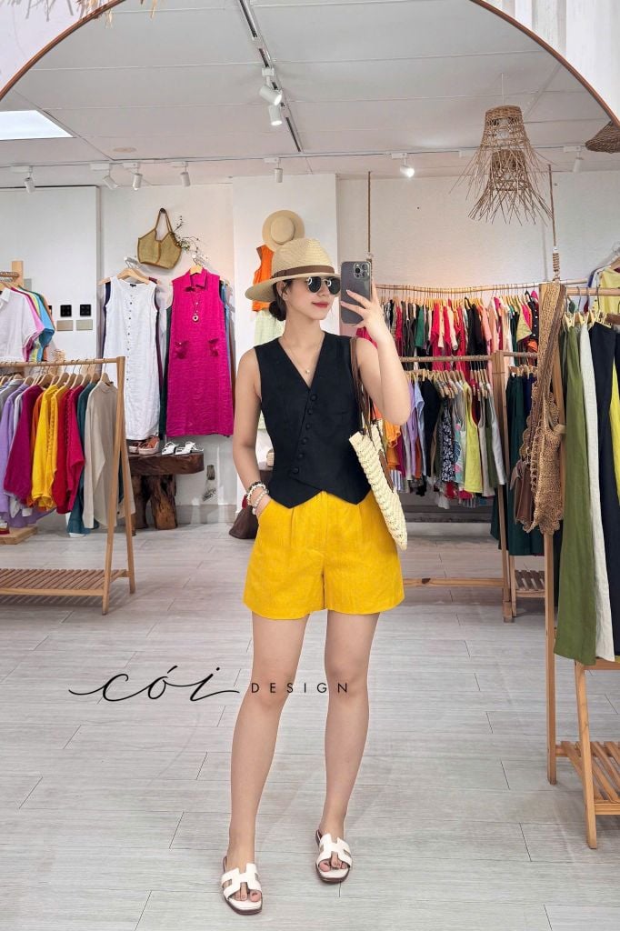 Quần short blazer linen prenium  Cói Design
