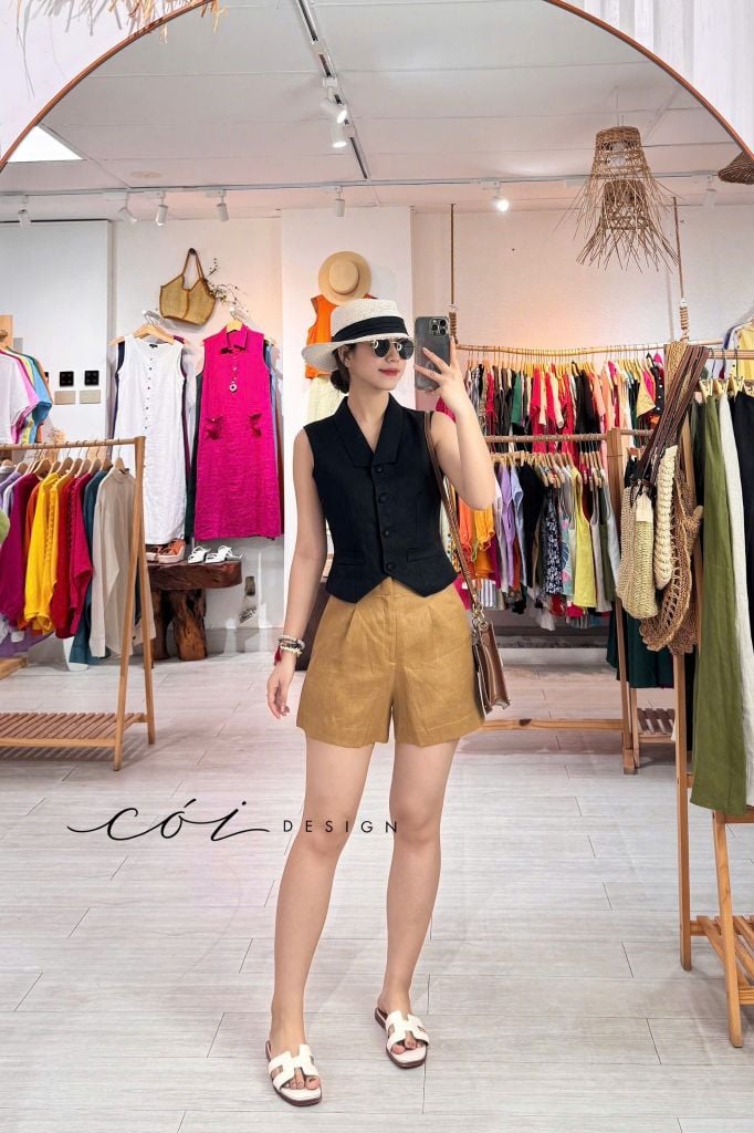 Quần short blazer linen prenium  Cói Design