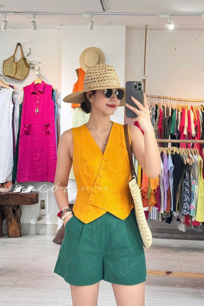 Quần short blazer linen prenium  Cói Design