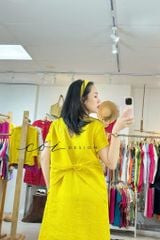 Đầm suông xoắn lưng linen tưng premium Cói Design
