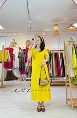 Đầm suông xoắn lưng linen tưng premium Cói Design