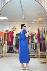 Đầm suông xoắn lưng linen tưng premium Cói Design
