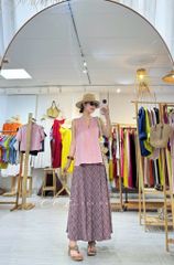 Áo yếm xếp vai linen tưng premium Cói Design