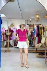 Áo xoắn lưng linen tưng premium Cói Design