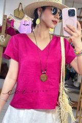 Áo xoắn lưng linen tưng premium Cói Design