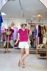 Áo xoắn lưng linen tưng premium Cói Design