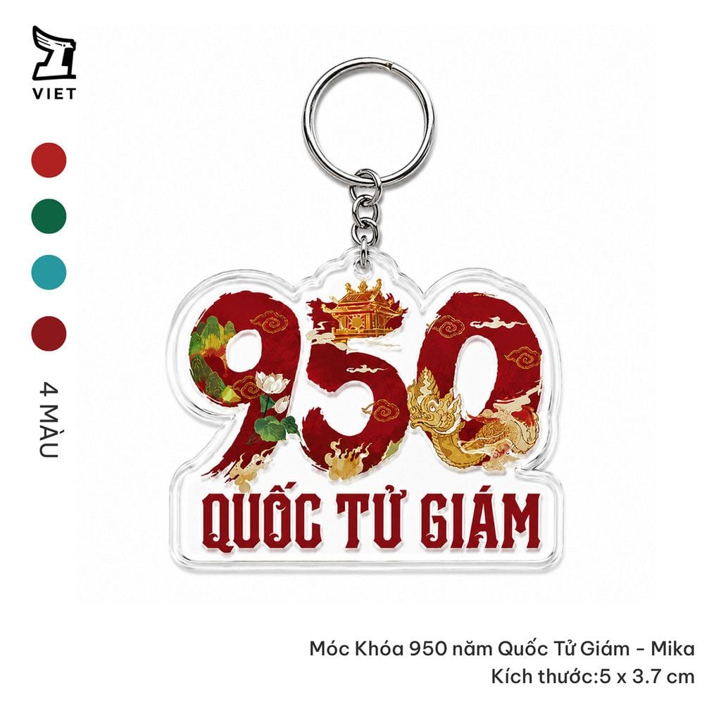  Móc khóa mika Trạng Nguyên Văn Miếu Quốc Tử Giám 