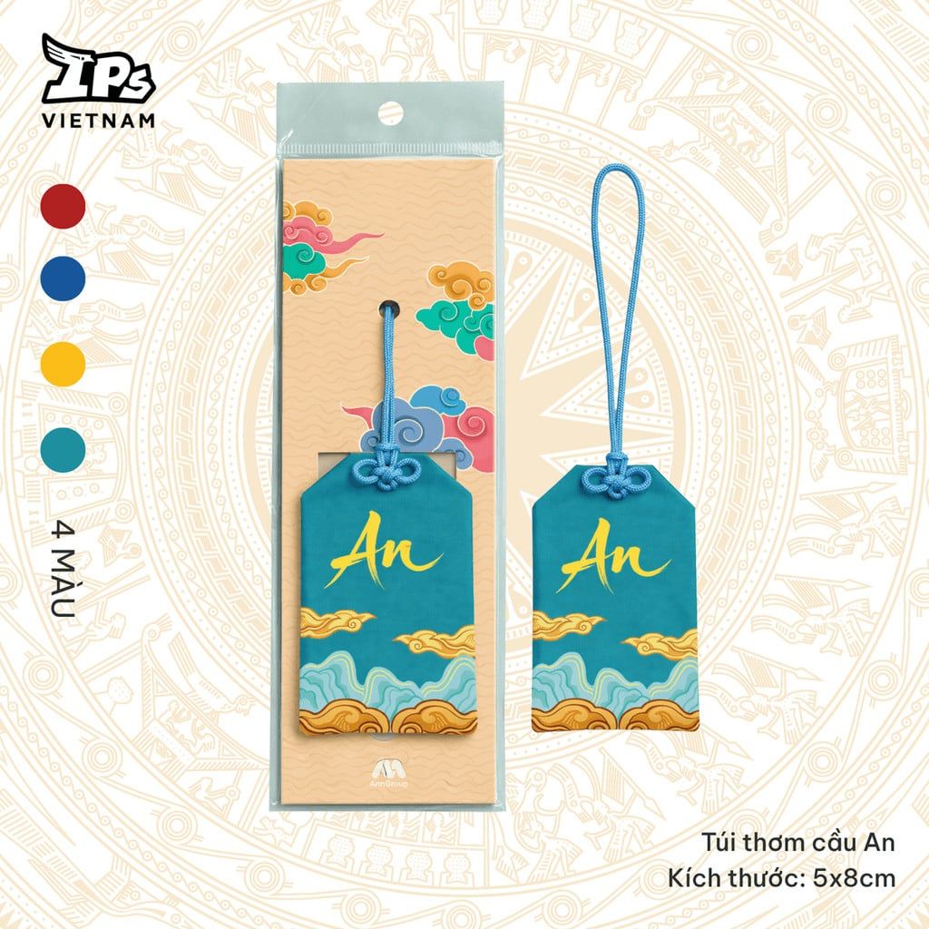  Túi Thơm Cầu Bình An họa tiết IP Hùng Vương (AHV-012) 