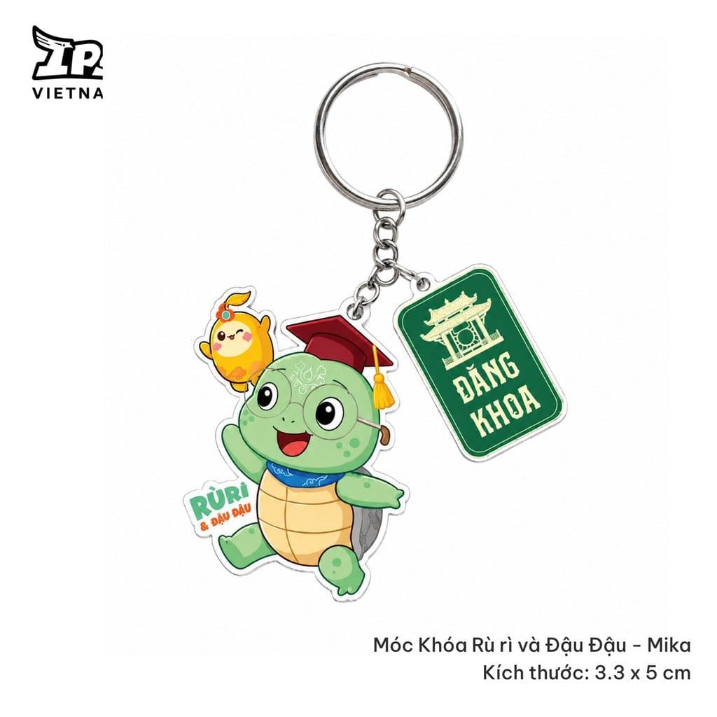  Móc khóa mika Hiền Tài IP Rù Rì và Đậu Đậu 