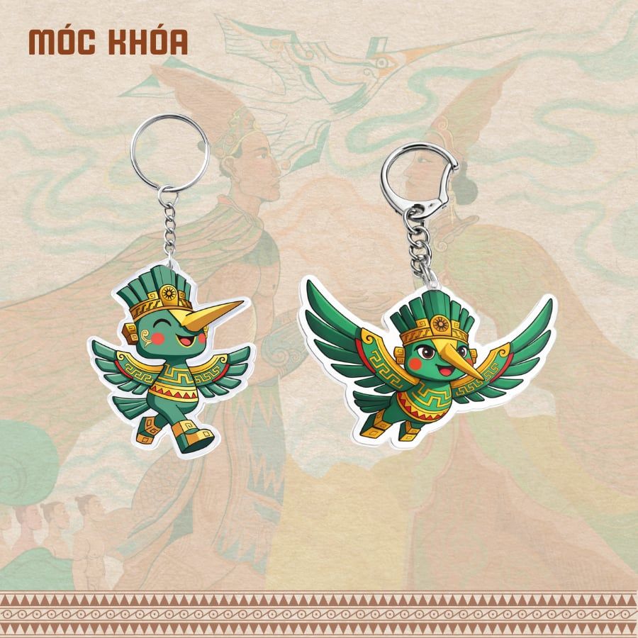  Móc khóa cao su linh vật IP Hùng Vương AHV-002 