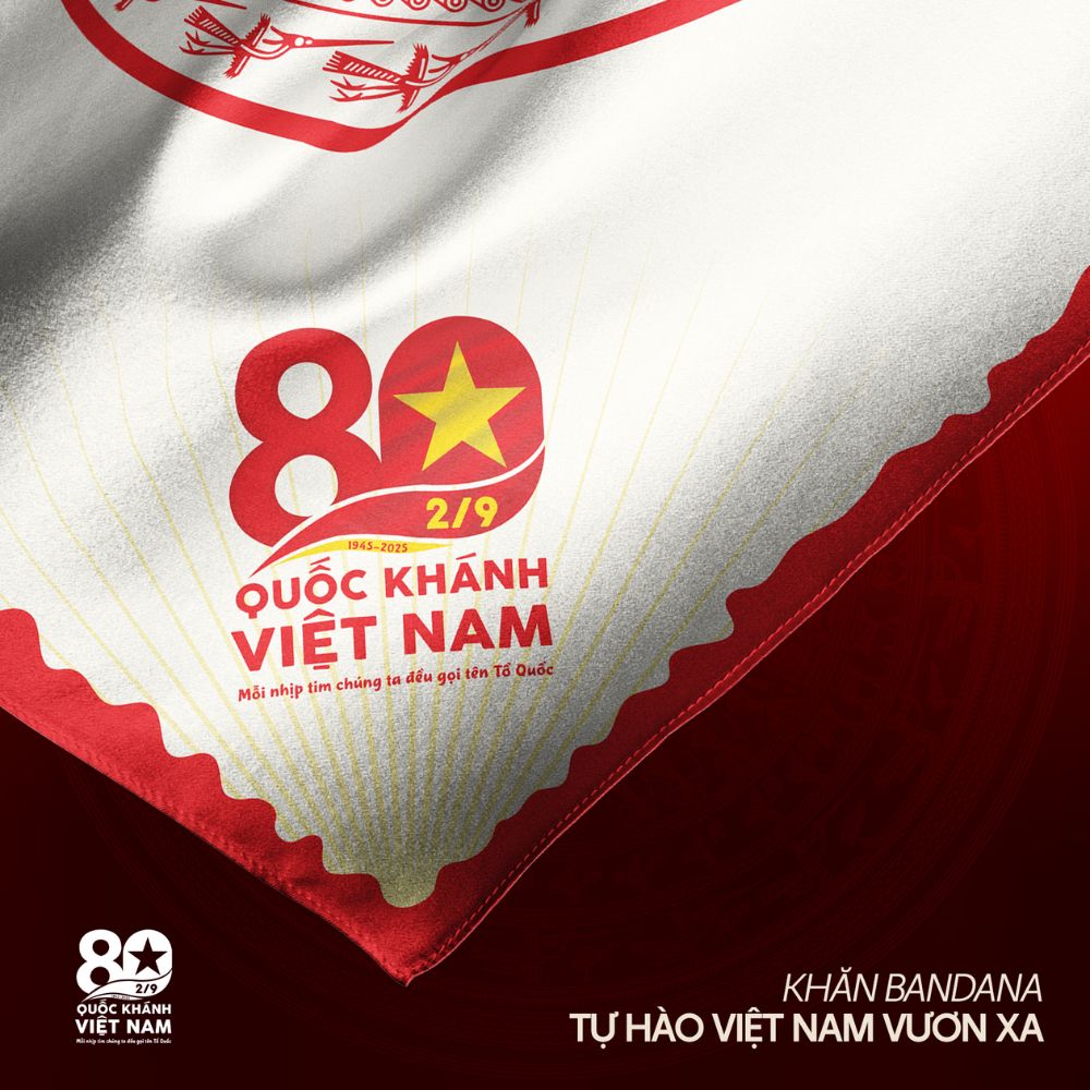  Khăn Lụa BANDANA – Lụa Satin Cao Cấp in chủ đề Tổ Quốc Việt Nam 