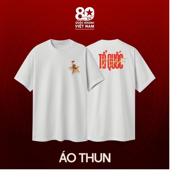  Áo thun Cotton Concert Quốc Gia 2025 in logo Tổ Quốc trong tim 