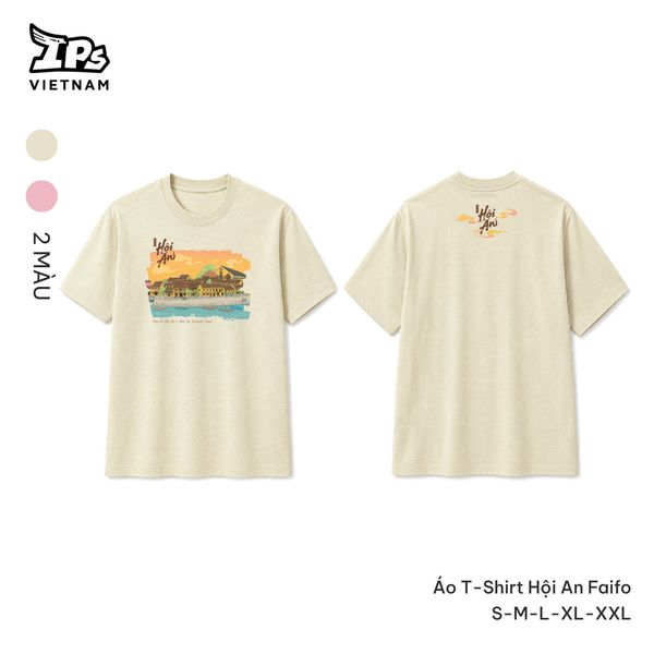  Áo T-Shirt Hội An Faifo màu Hồng in hoạ tiết IP Hội An Mer 