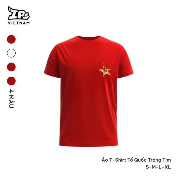  Áo thun Đỏ Thể Thao Concert Quốc Gia in logo Tổ Quốc Trong Tim 