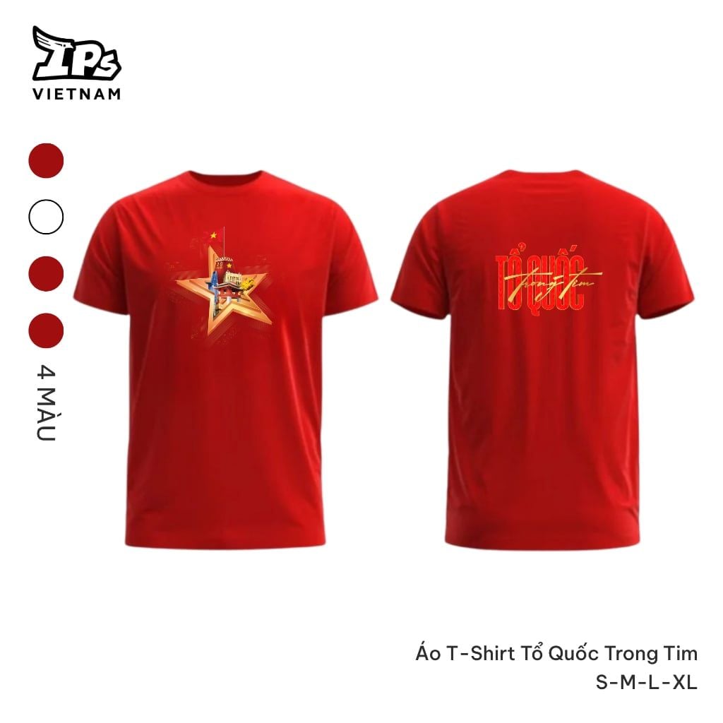  Áo thun Thể Thao Concert Quốc Gia 2025 in logo Tổ Quốc trong tim 