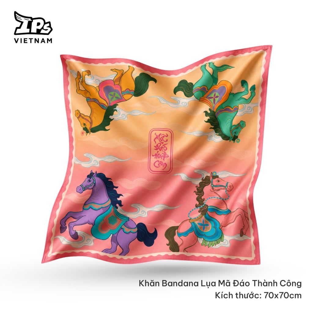  Khăn Bandana hoạ tiết IP Mã đáo thành công 