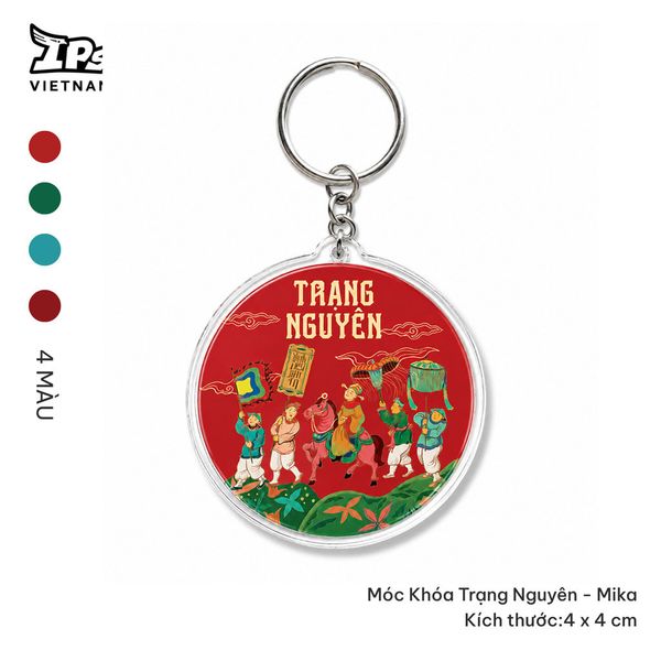  Móc khóa mika Trạng Nguyên Văn Miếu Quốc Tử Giám 