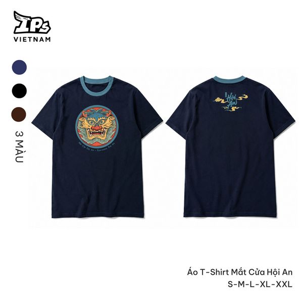  Áo T-Shirt Mắt cửa Hội An màu Đen in hoạ tiết IP Hội An Mer 