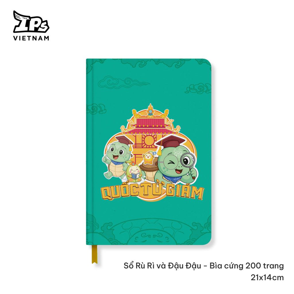  Sổ Rù Rì và Đậu Đậu màu Kem - Bìa cứng 200 trang 21x14cm 