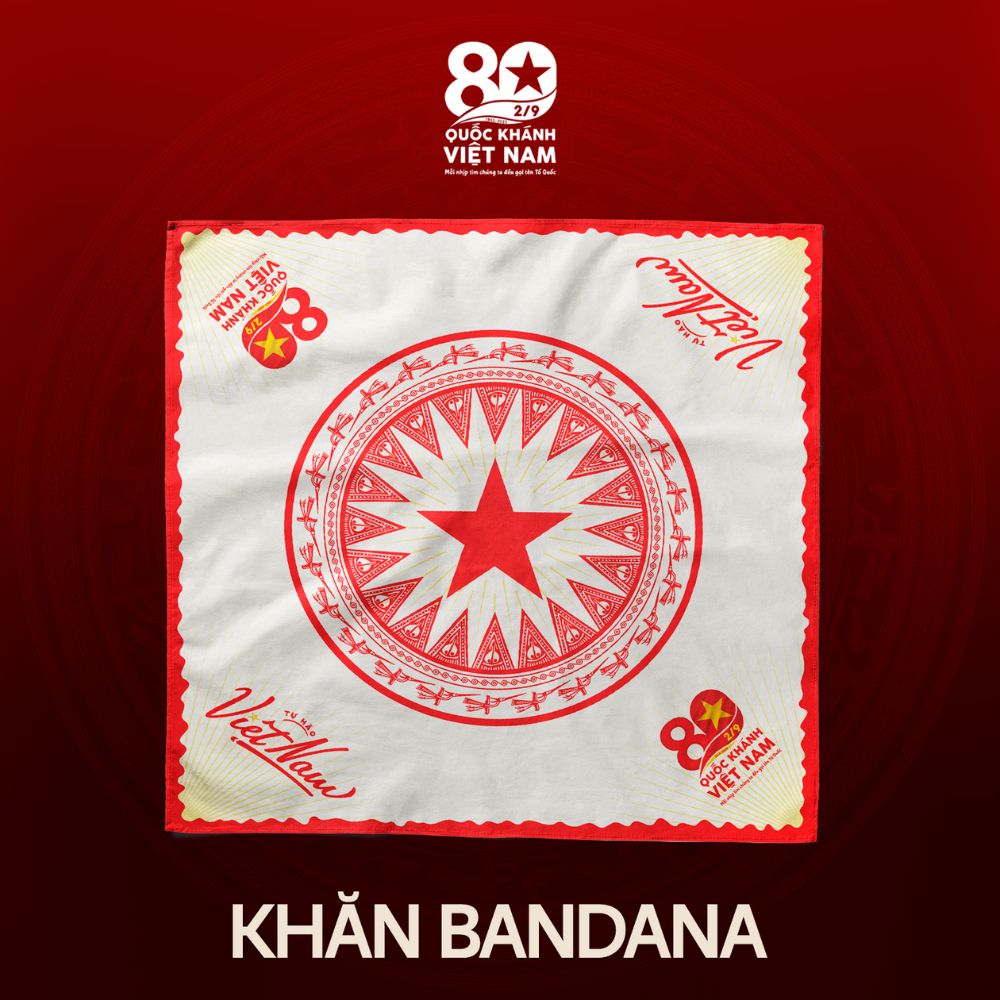  Khăn Lụa BANDANA – Lụa Satin Cao Cấp in chủ đề Tổ Quốc Việt Nam 