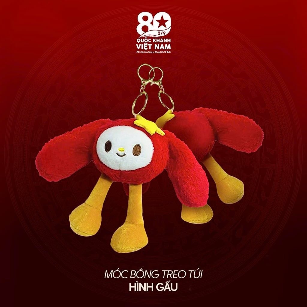  Móc Bông Treo Balo/Túi Xách in logo kỷ niệm 80 năm Quốc Khánh Việt Nam – Concert Quốc Gia 2025 