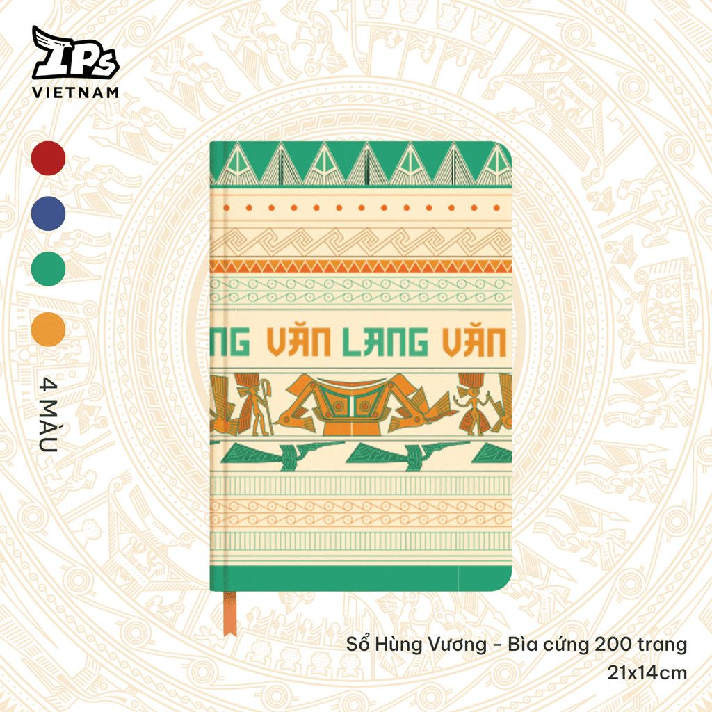  Sổ bìa cứng Văn Lang họa tiết IP Hùng Vương – 20.5x13.5cm (AHV-013) 