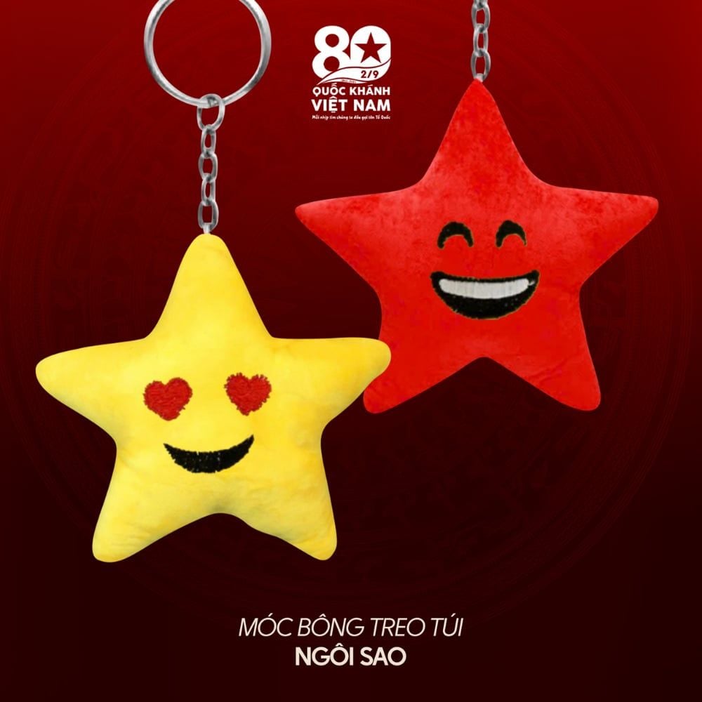  Móc Khóa Bông Hình Ngôi Sao 2 màu – Phụ kiện Cho Concert Quốc Gia- Kỷ niệm 80 năm Quốc Khánh Việt Nam 