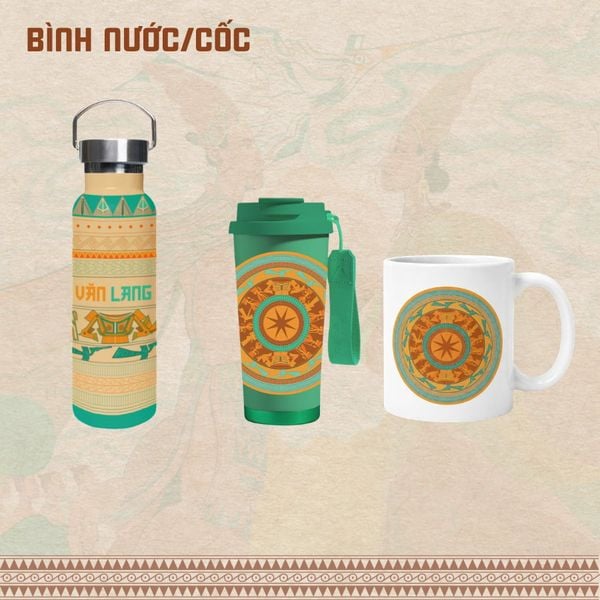  Cốc Nước/Bình nước giữ nhiệt inox 304 họa tiết IP Hùng Vương 500ml (AHV-015, AHV-016) 