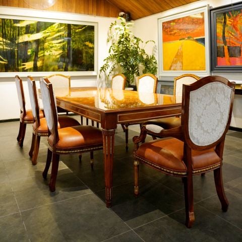 Ghế Ăn Gỗ Châu Âu Marquetry