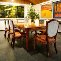  Ghế Ăn Gỗ Châu Âu Marquetry 