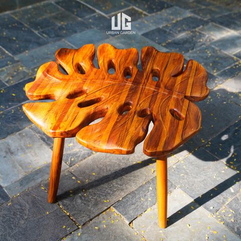Bàn Coffe Gỗ Teak Monstera 13HX5 D73