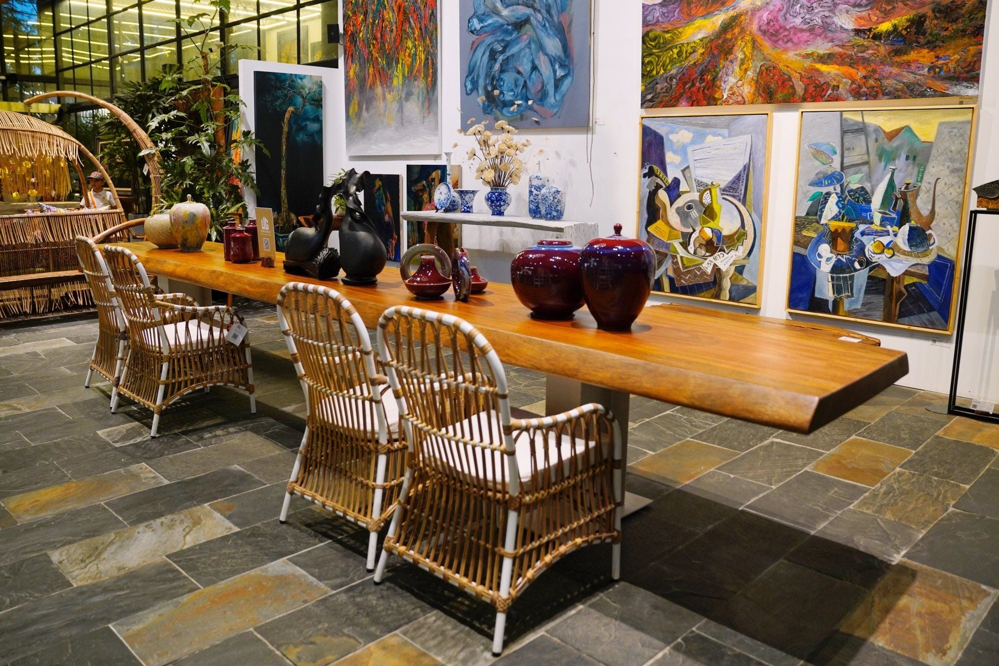  Bàn Ăn Gỗ Reborn Wood Slab 05FX5 D459 