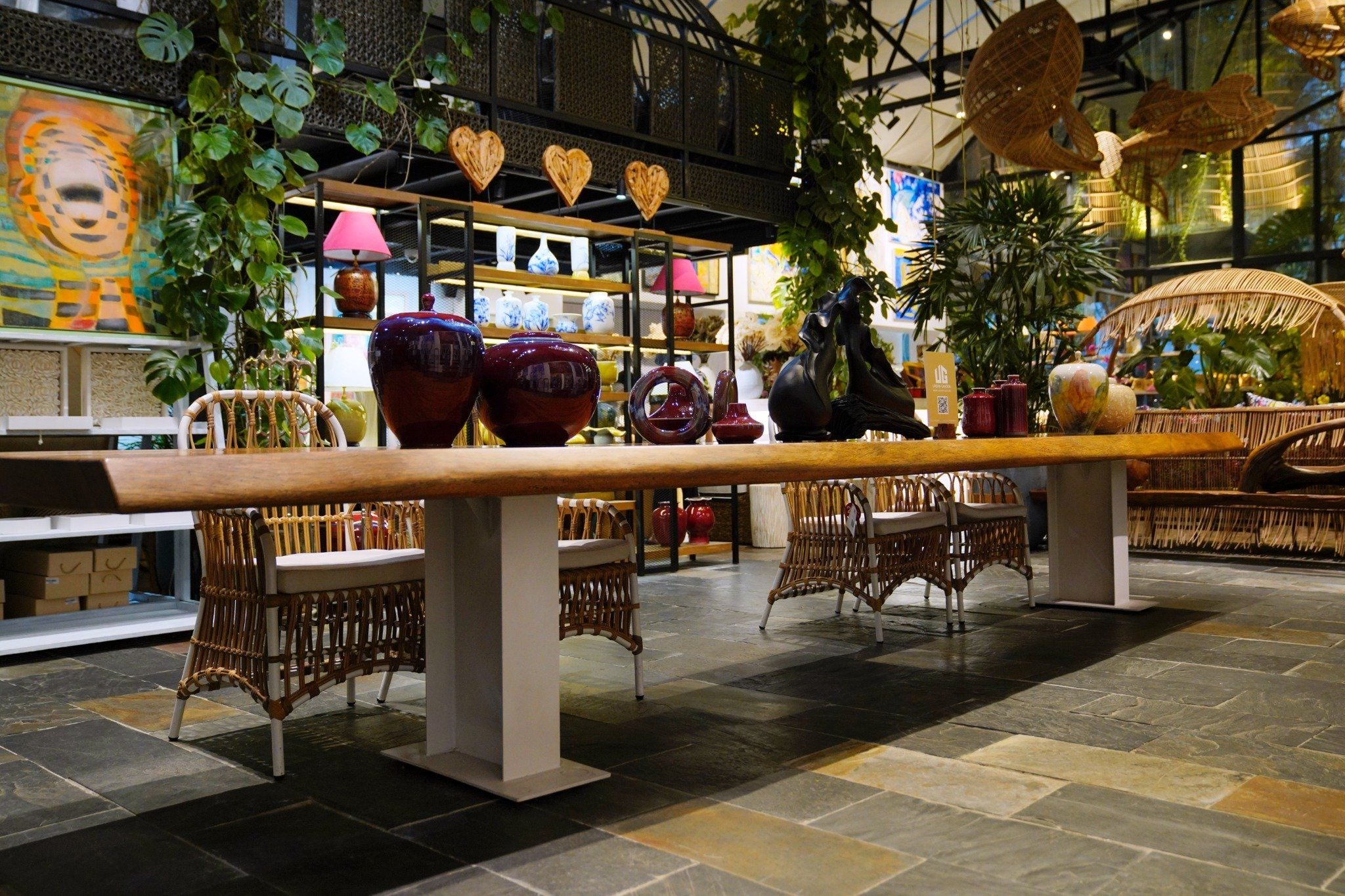  Bàn Ăn Gỗ Reborn Wood Slab 05FX5 D459 