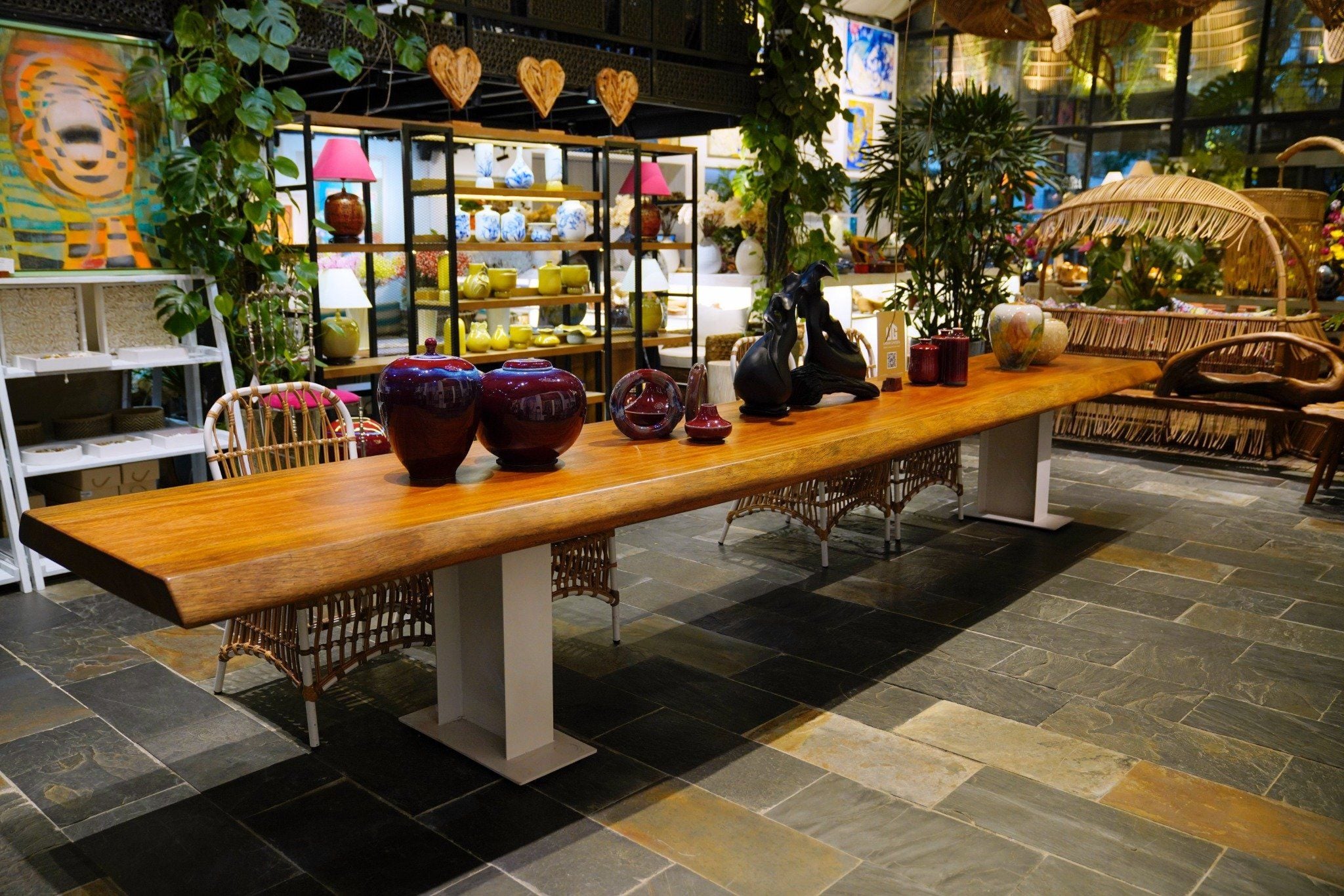  Bàn Ăn Gỗ Reborn Wood Slab 05FX5 D459 