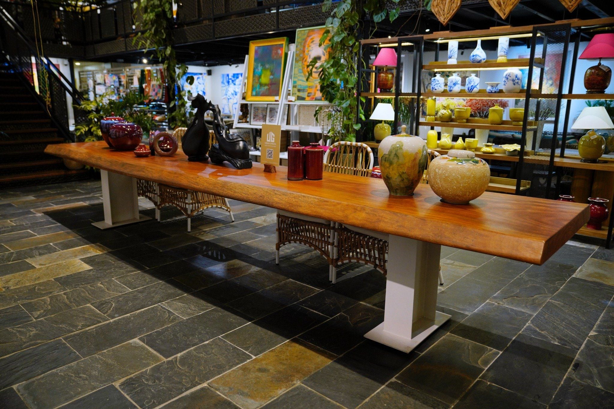  Bàn Ăn Gỗ Reborn Wood Slab 05FX5 D459 