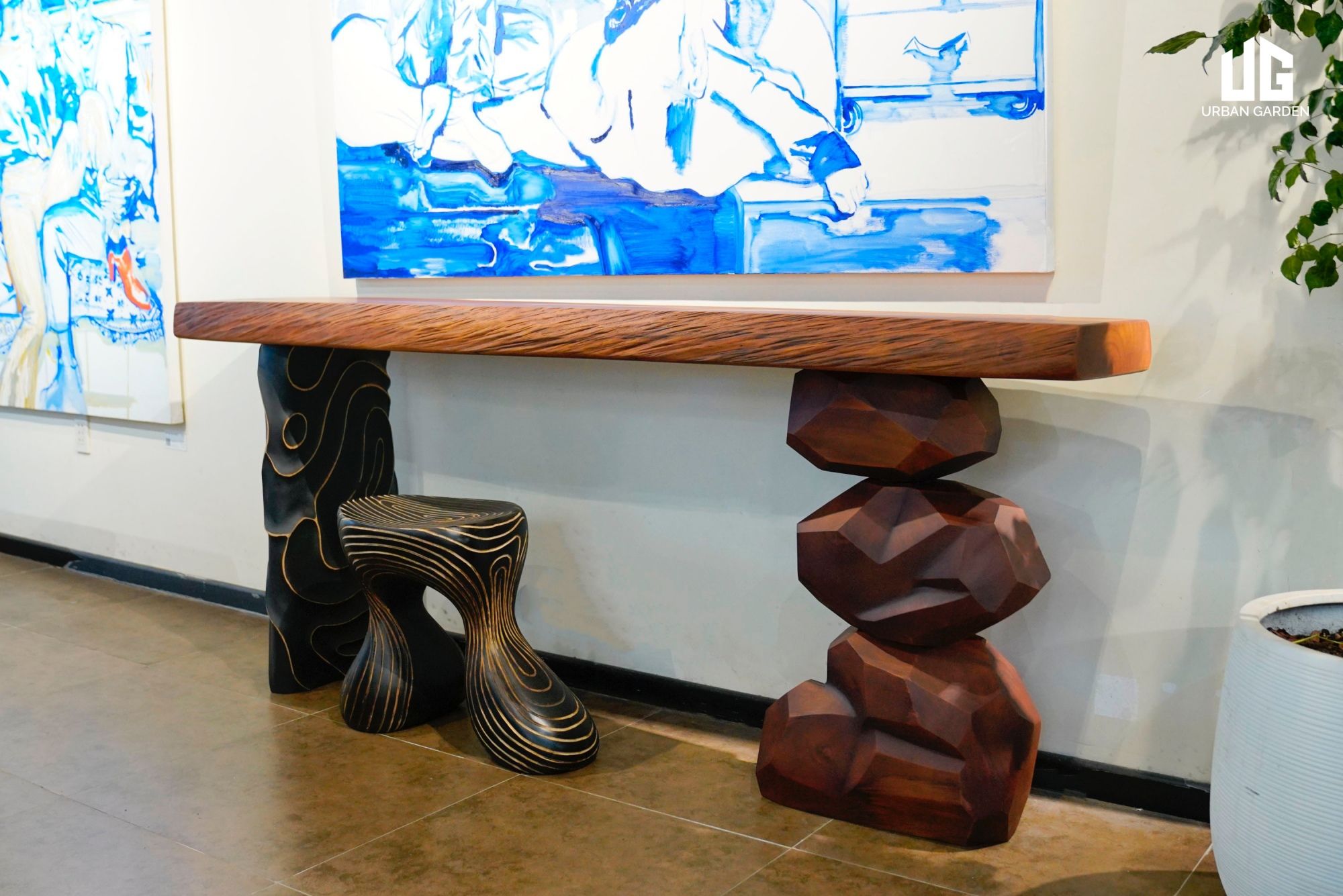  Bàn Console Teak Slab Wood 12IX5 D218 