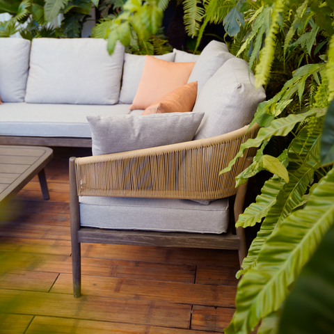 Ghế Sofa Góc Mây Nhựa Teak Arno