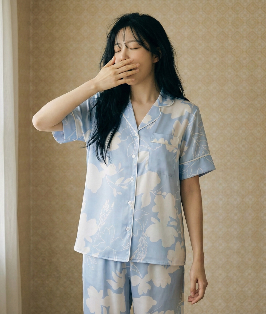  [LUXURY] Pijama Lụa Hoa Lam 