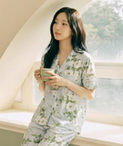  [LUXURY] Pijama Lụa Hoa Trà Trắng 