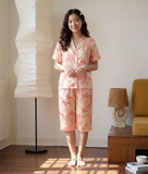  [LUXURY] Pijama Quần Lửng Hoa Hồng 