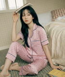  [LUXURY] Pijama Lụa Bi Nơ Hồng 