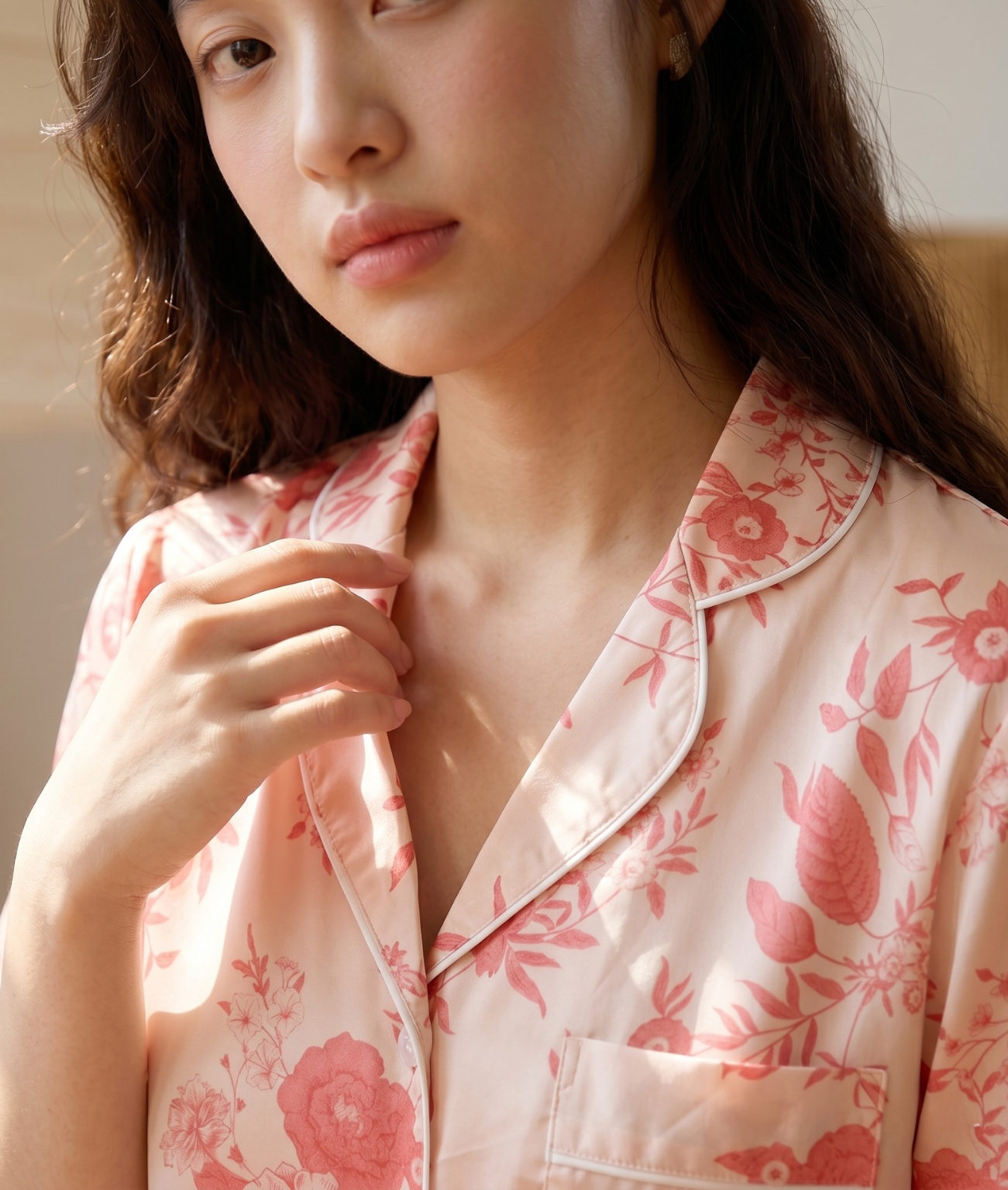  [LUXURY] Pijama Quần Lửng Hoa Hồng 