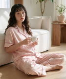  [LUXURY] Pijama Lụa In Hoa Ly 