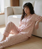  [LUXURY] Pijama Lụa In Hoa Ly 