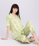  [LUXURY] Pijama Lụa In Cánh Hoa 