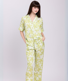  [LUXURY] Pijama Lụa In Cánh Hoa 