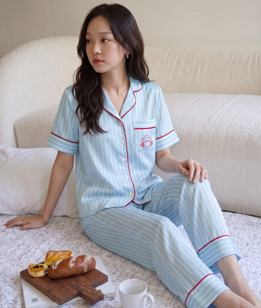 [LUXURY] Pijama Lụa In Hình Cua – Callia.vn