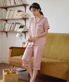  [LUXURY] Pijama Quần Lửng Bi Hồng 